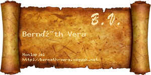 Bernáth Vera névjegykártya