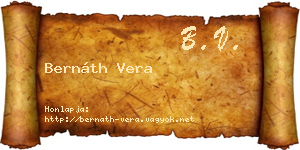 Bernáth Vera névjegykártya